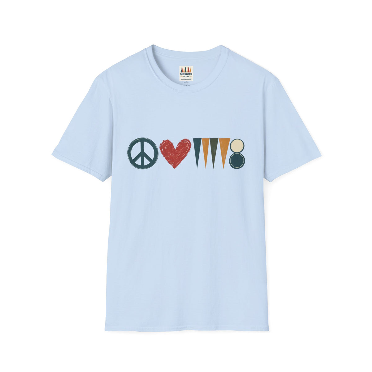 peace love and backgammon 3 T-Shirt — Retro Nature Wildlife Tee