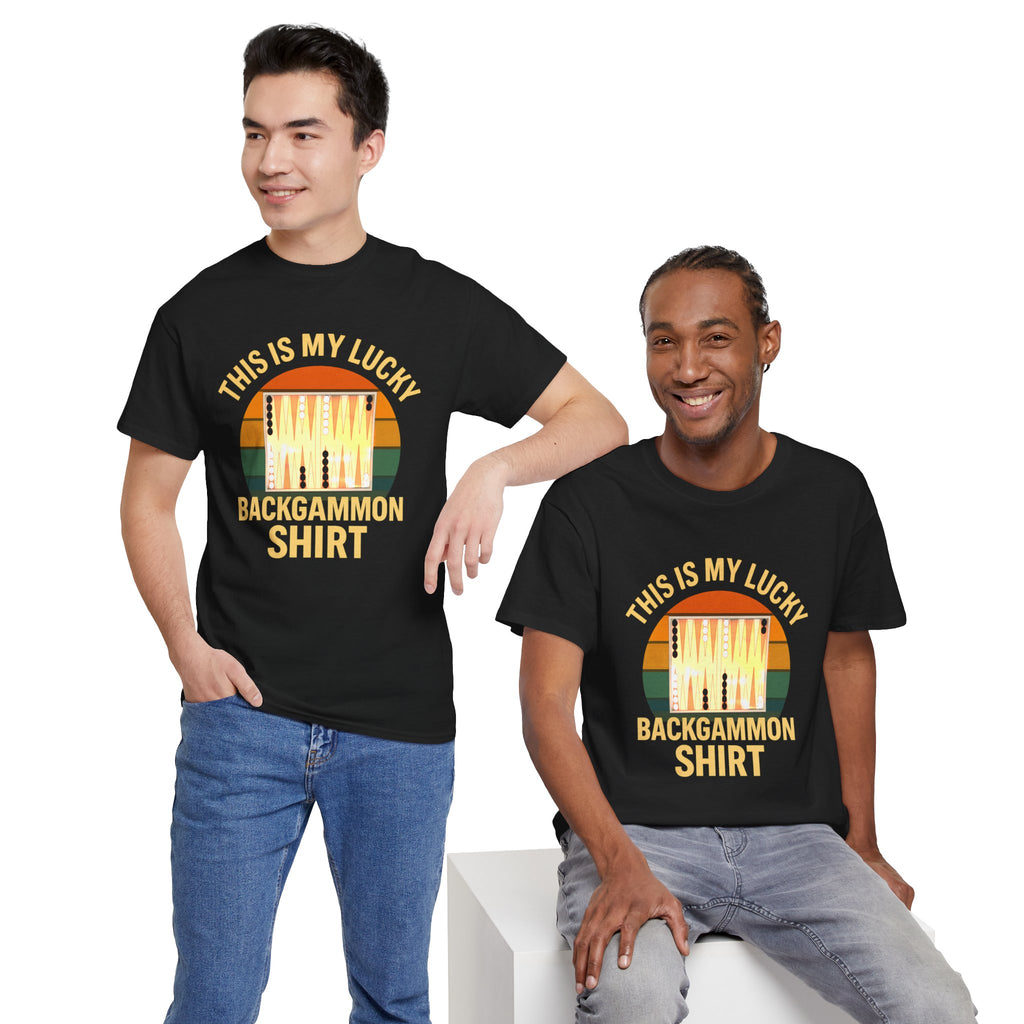 This Is My Lucky Backgammon Shirt Tee — Retro Backgammon Player T-Shirt