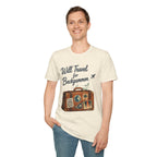 Backgammon Travel T-Shirt — "Will Travel for Backgammon" Vintage Suitcase Design