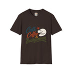 Cats, Coffee & Backgammon 2 T-Shirt — Retro Cat Lover Tee