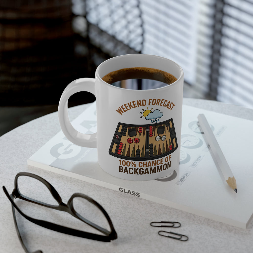 Weekend Forecast: 100% Chance of Backgammon Jumbo Mug, 20oz