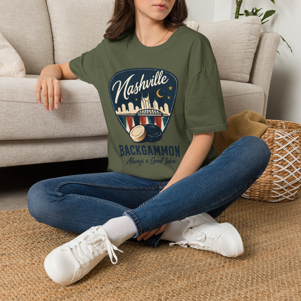 Nashville and Backgammon 2 T-Shirt — "Always a Good Idea" Vintage City Game Tee