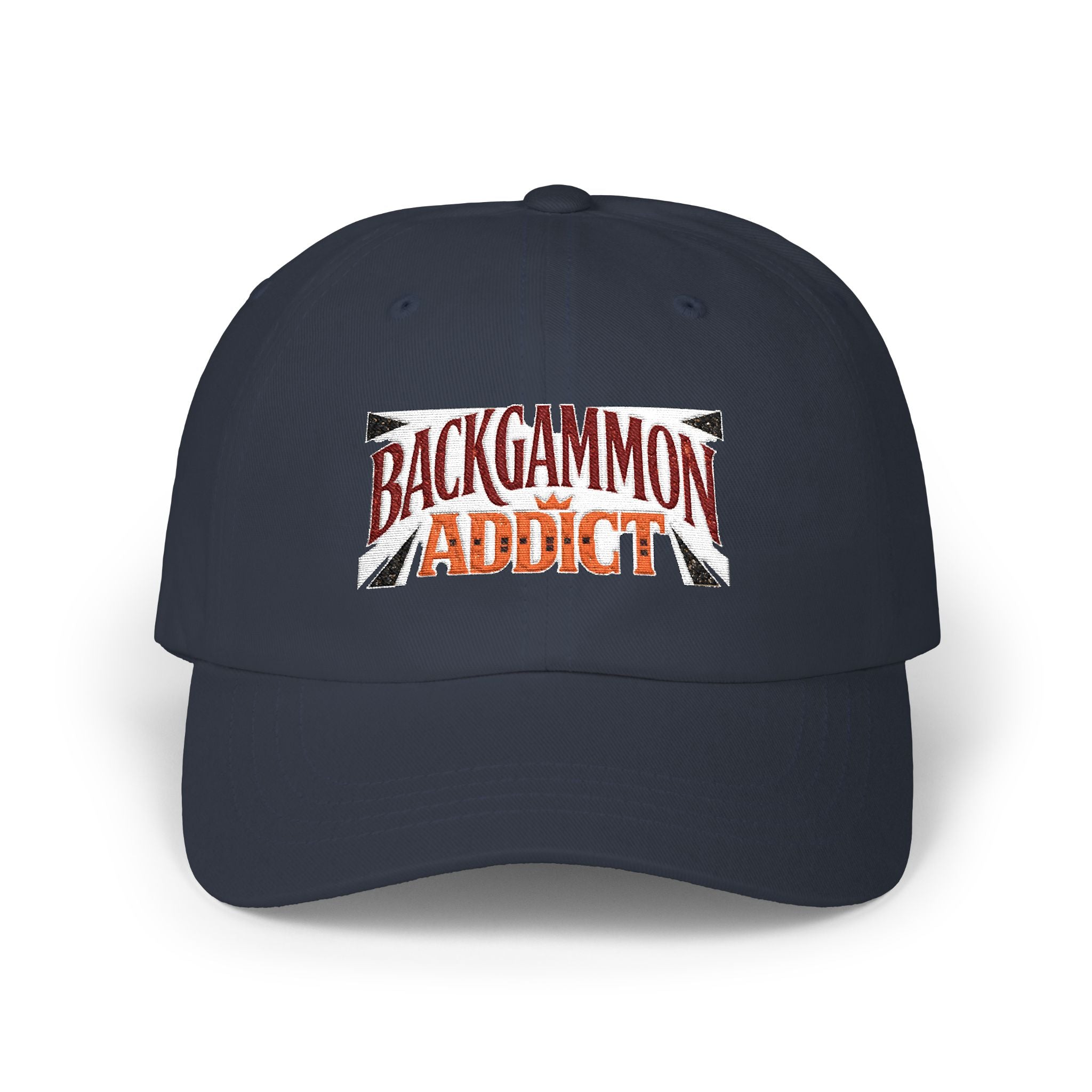 Backgammon Addict Dad Cap — Embroidered Backgammon Hat for Players