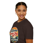 Backgammon T-Shirt — “Be Kindness Spread Joy Play Backgammon 2” Retro Graphic Tee