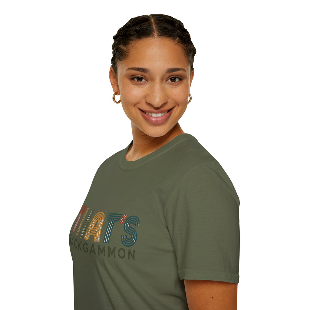 That's Backgammon 2 T-Shirt — Retro Typography Board Game Tee