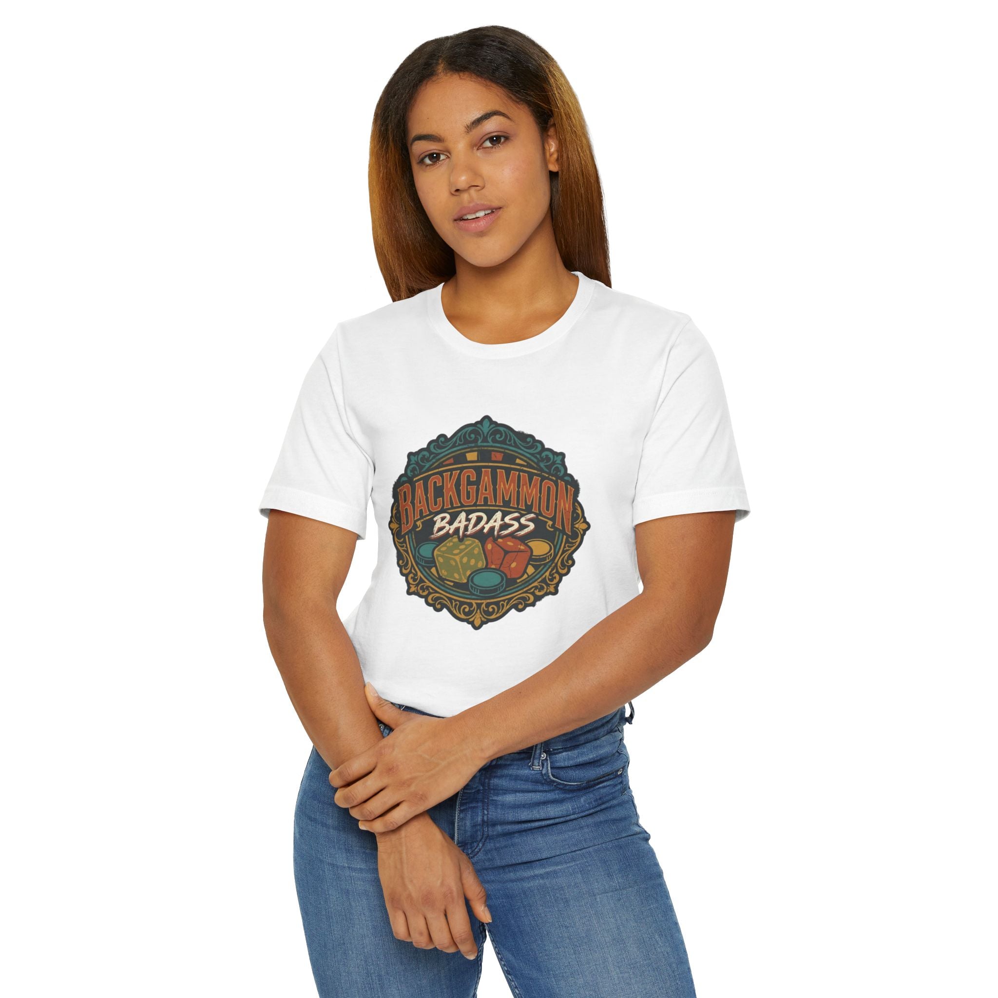 Backgammon Badass Unisex Jersey T-Shirt