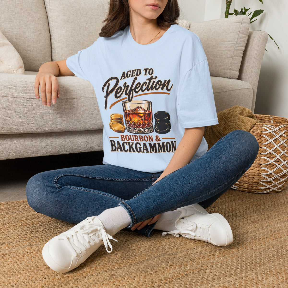 Aged to Perfection – Bourbon & Backgammon T-Shirt