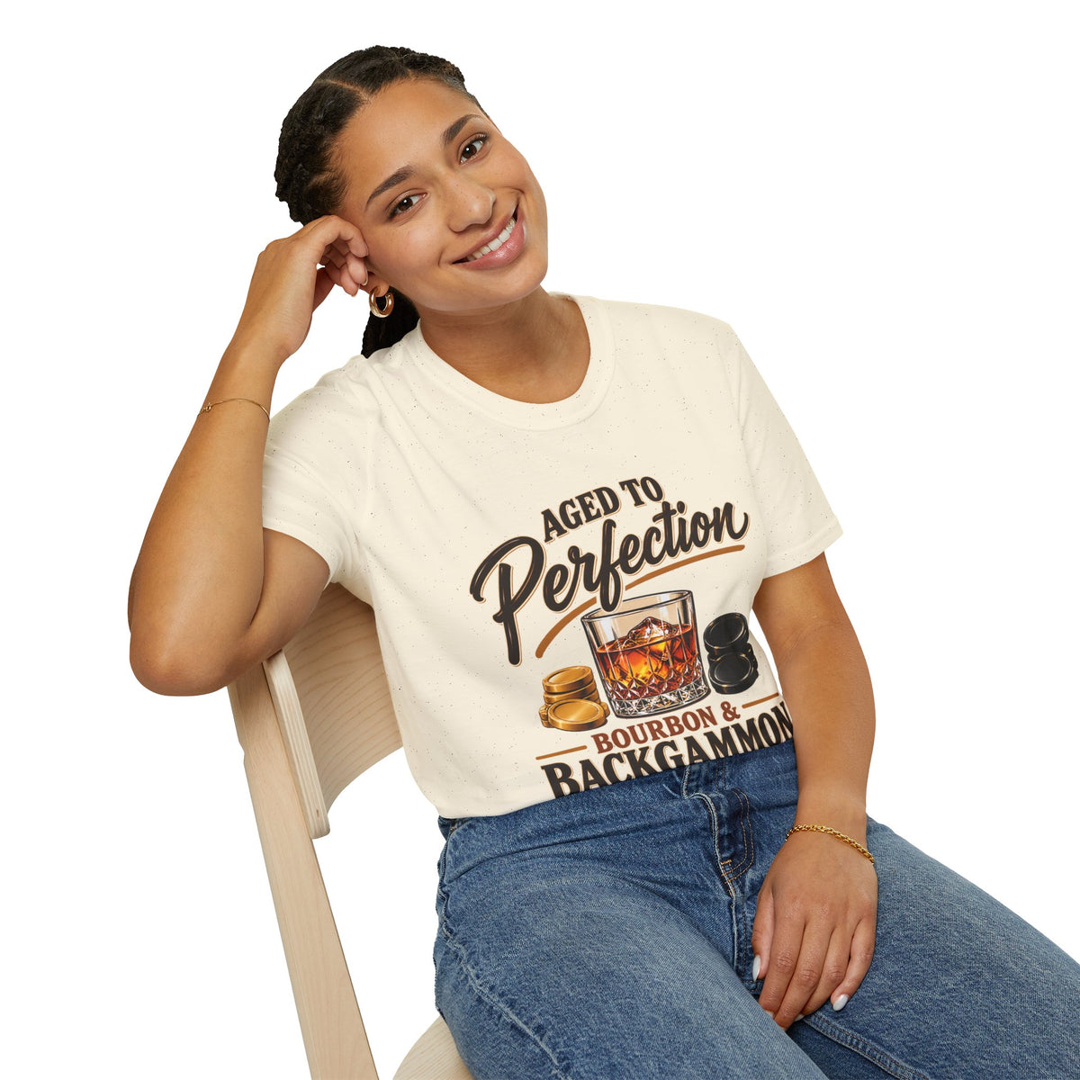 Aged to Perfection – Bourbon & Backgammon T-Shirt