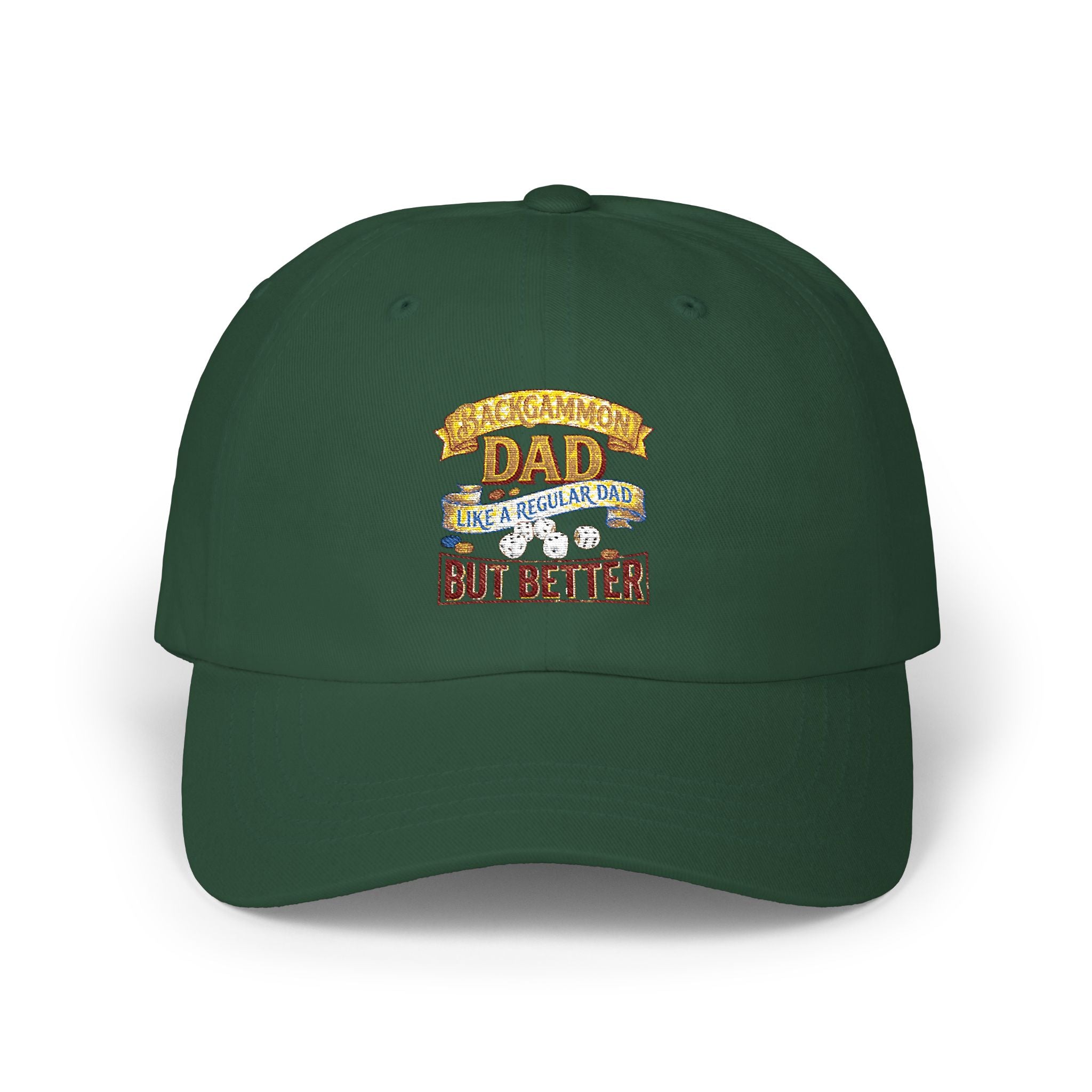 Backgammon Dad "Like a Regular Dad But Better" Embroidered Classic Cap