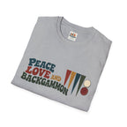 Peace, Love and Backgammon T-Shirt