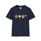 Peace Love and Backgammon 2 T-Shirt