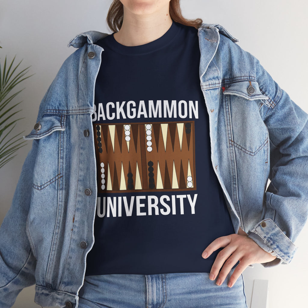 Backgammon University T-Shirt | Retro Game Pattern Tee
