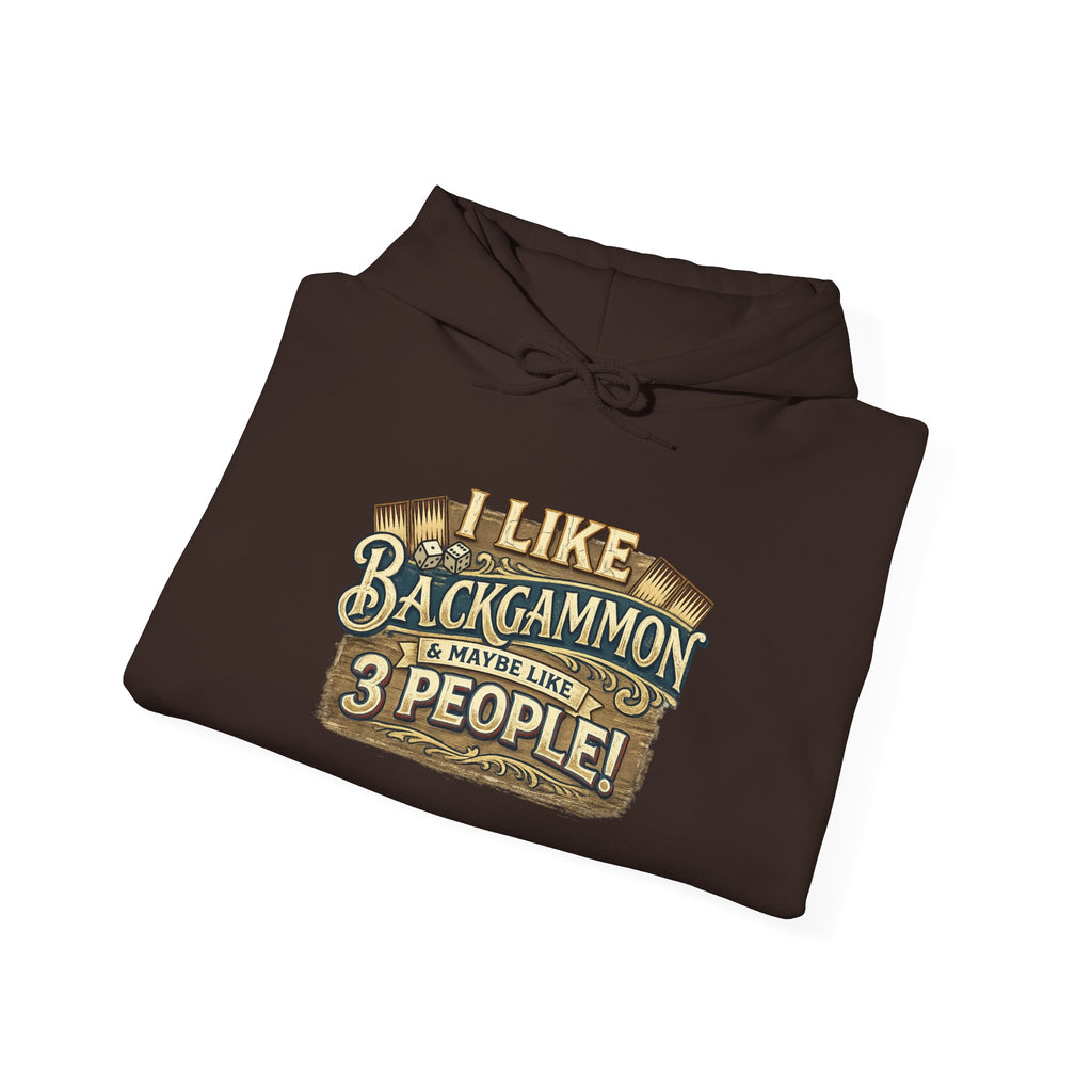 I Like Backgammon & Maybe Like 3 People Unisex Heavy Blend™ Hooded Sweatshirt