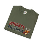 Whiskey and Backgammon T-Shirt — Vintage Bar Game Tee