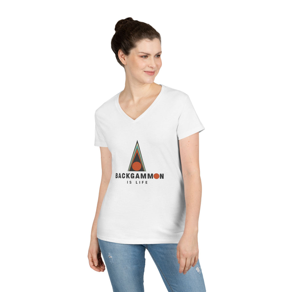 Backgammon Is Life Ladies' V-Neck T-Shirt