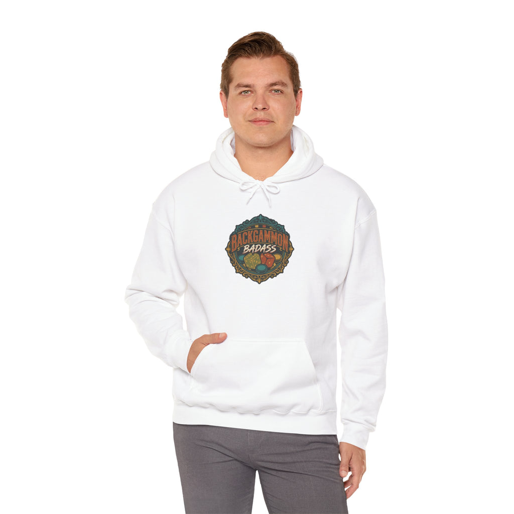 Backgammon Badass Unisex Heavy Blend™ Hooded Sweatshirt