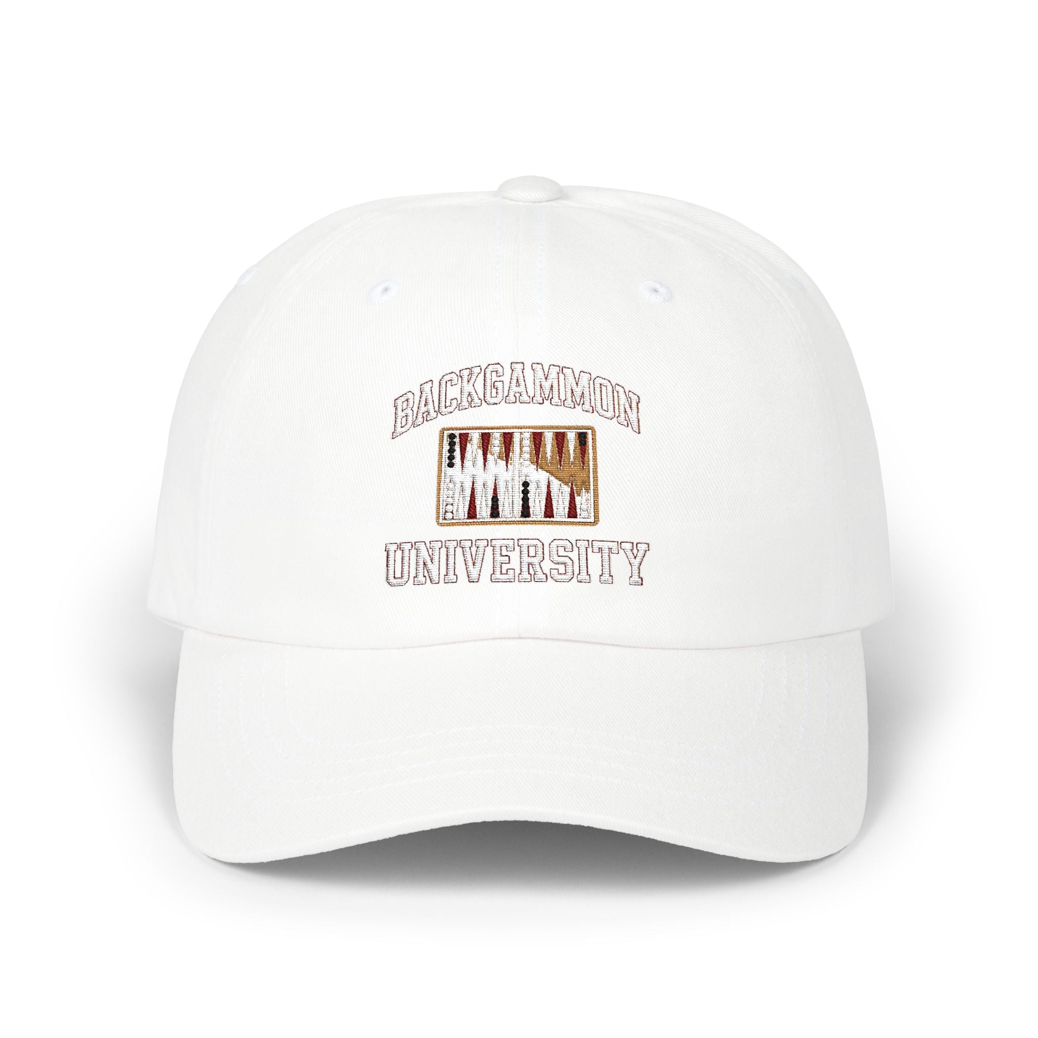 Backgammon University Dad Cap — Vintage Backgammon Board Baseball Hat