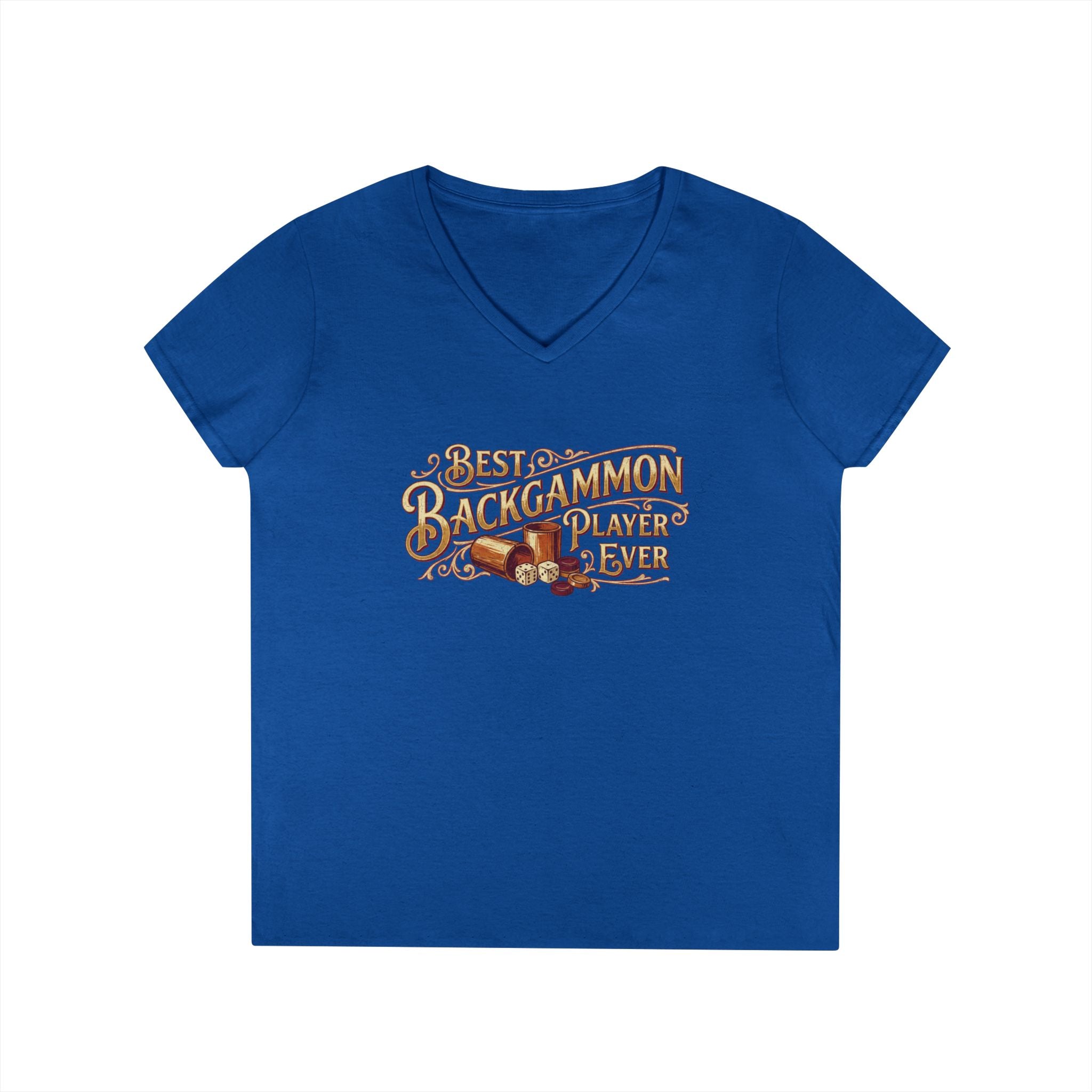 Best Backgammon Player Ever Ladies V-Neck T-shirt
