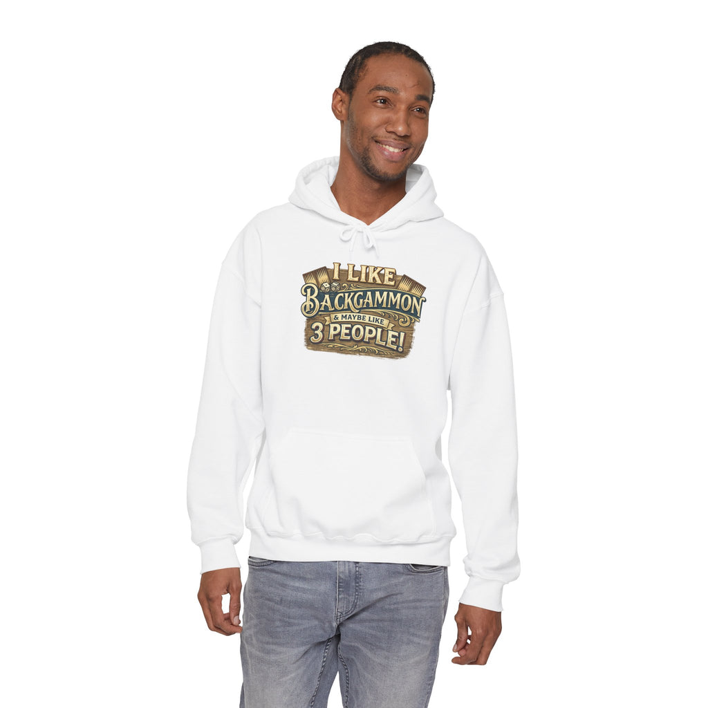 I Like Backgammon & Maybe Like 3 People Unisex Heavy Blend™ Hooded Sweatshirt