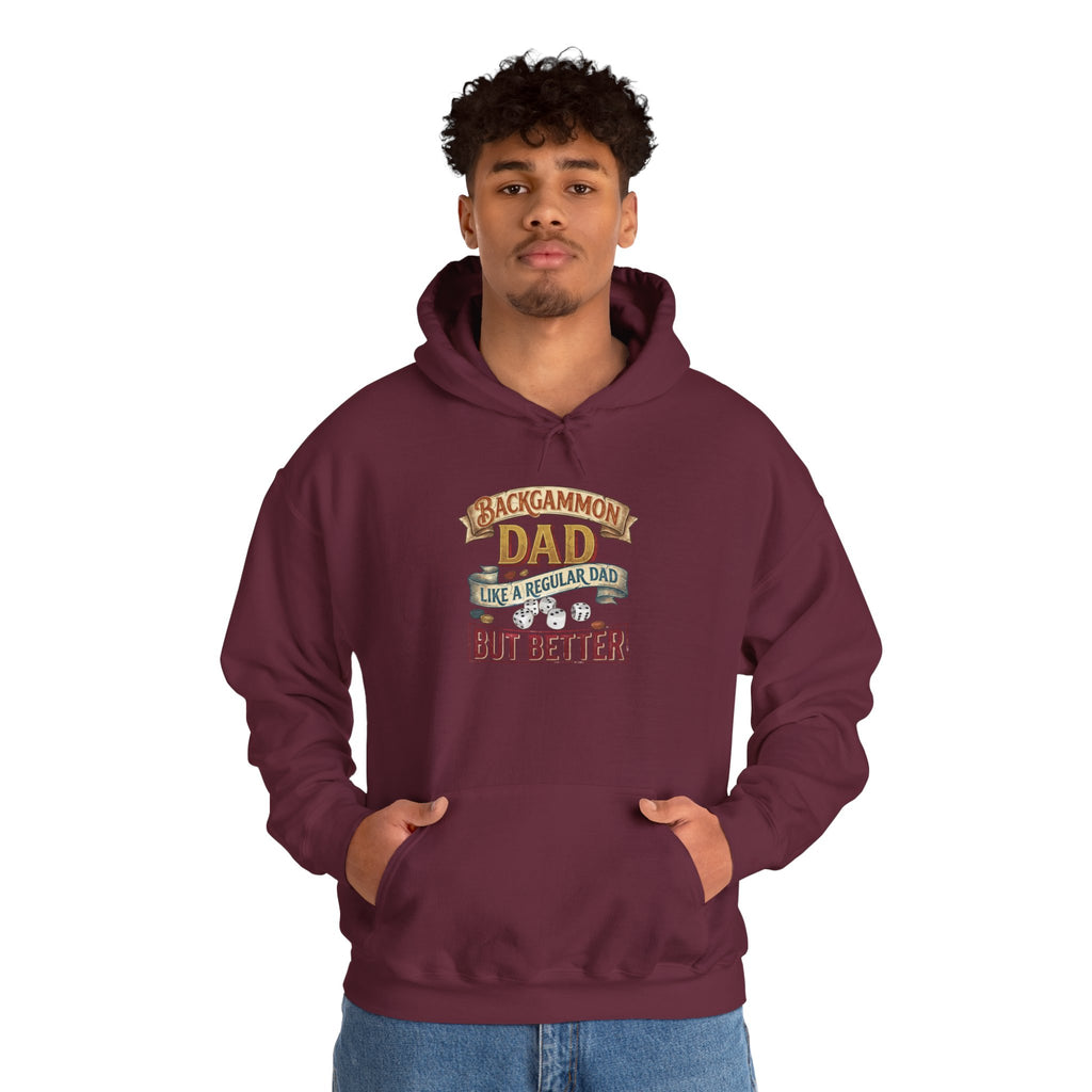 Backgammon Dad "Like a Regular Dad But Better" Unisex Heavy Blend™ Hooded Sweatshirt