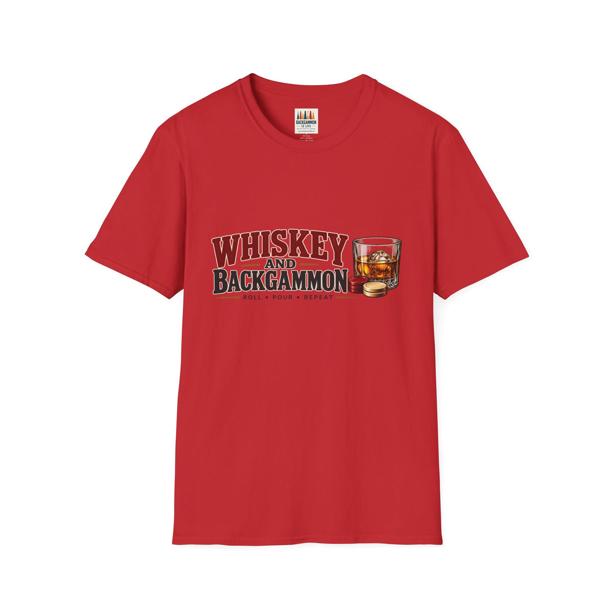 Whiskey and Backgammon T-Shirt — Vintage Bar Game Tee