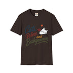 Cats, Wine & Backgammon T-Shirt — Funny Cat Lover Graphic Tee