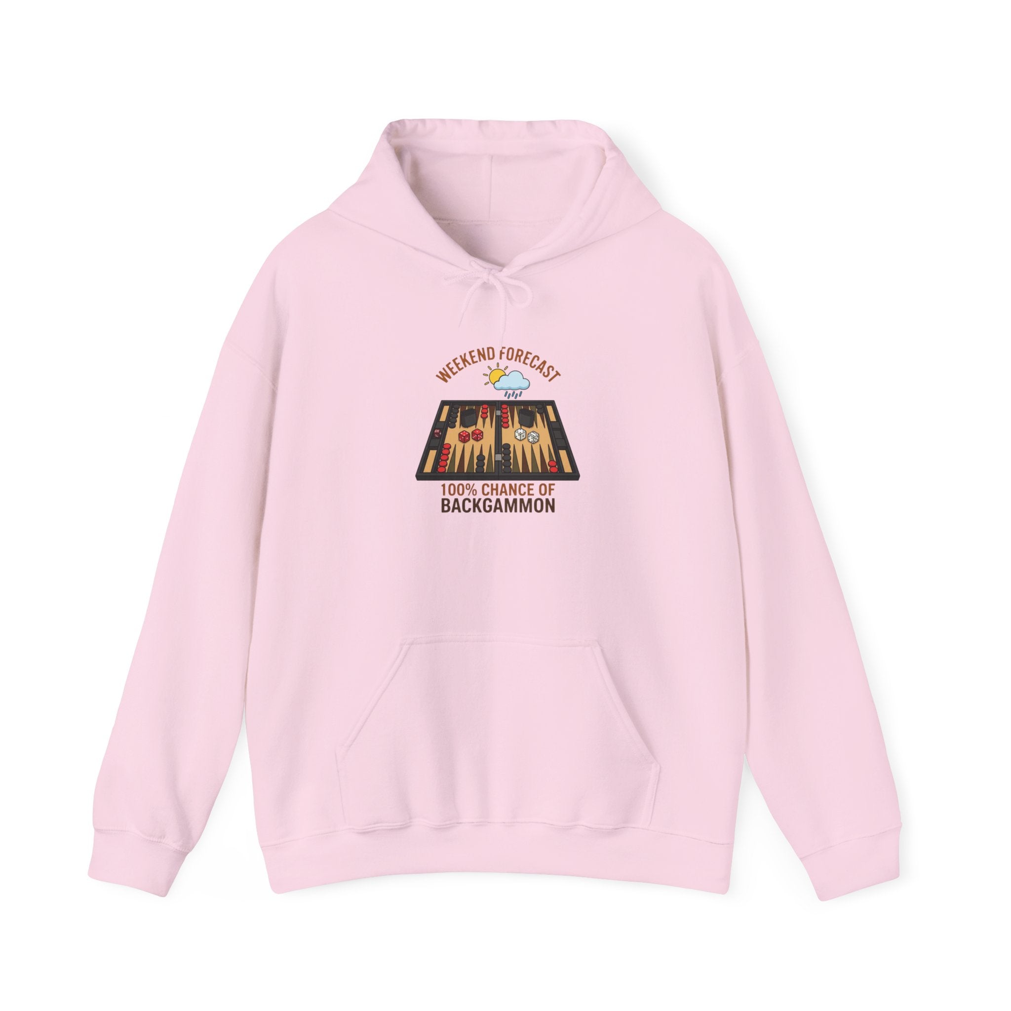 Weekend Forecast: 100% Chance of Backgammon Unisex Heavy Blend™ Hooded Sweatshirt