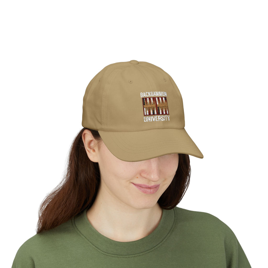 Backgammon University Dad Cap — Vintage Backgammon Board Baseball Hat
