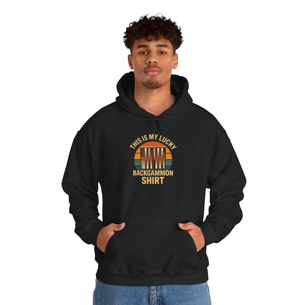 This Is My Lucky Backgammon Shirt Unisex Heavy Blend™ Hooded Sweatshirt