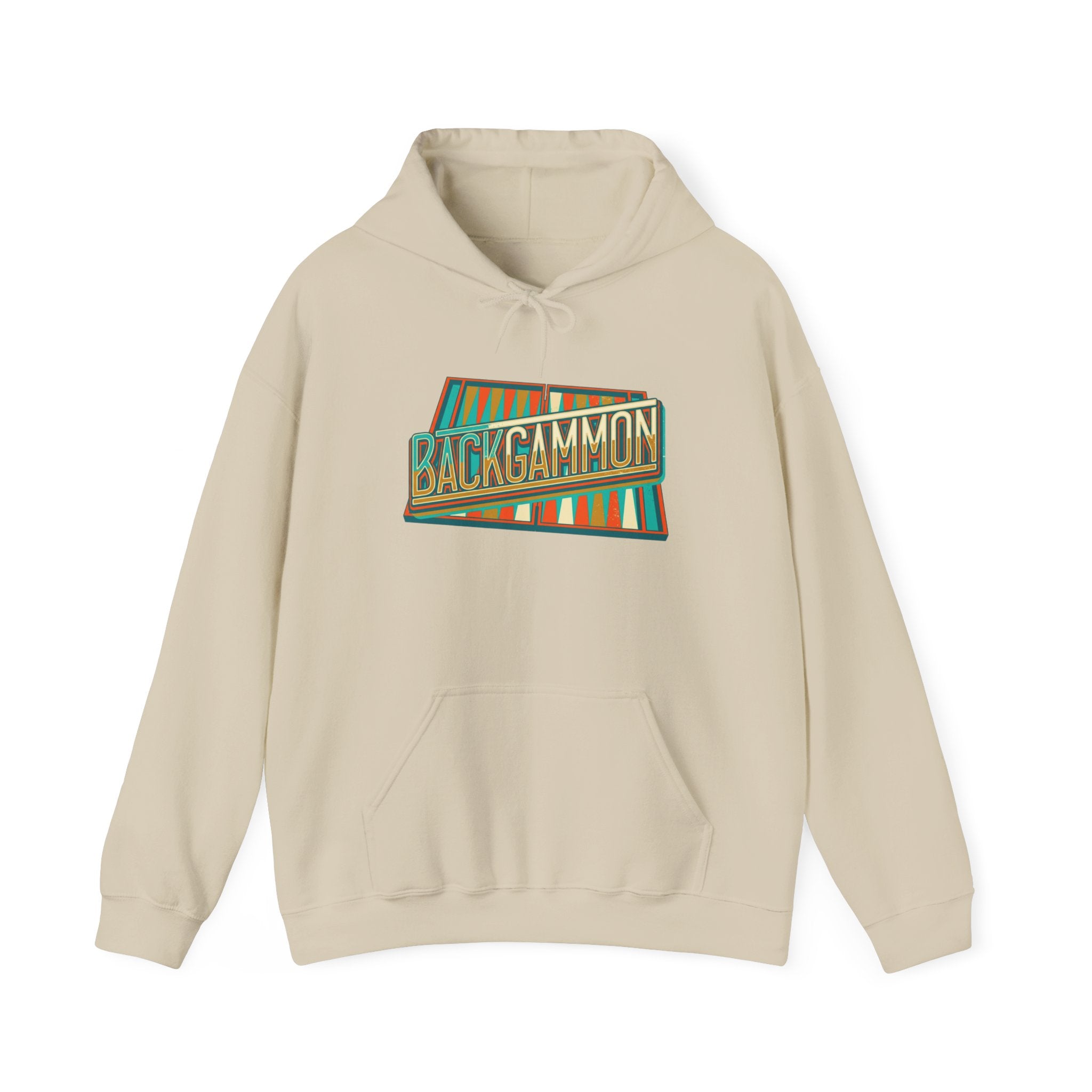 Backgammon Retro Unisex Heavy Blend™ Hooded Sweatshirt – Vintage Board Game Pullover for Players & Fans
