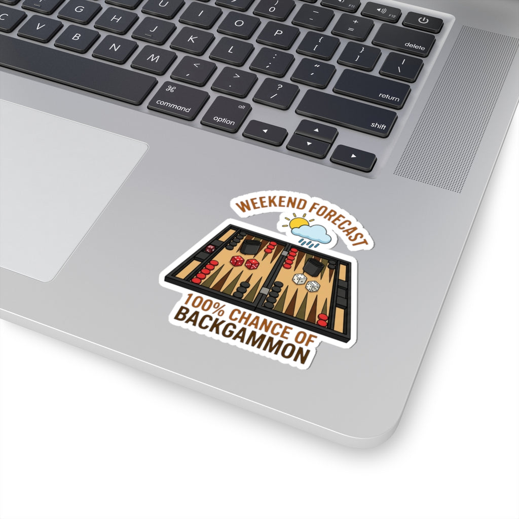 Weekend Forecast: 100% Chance of Backgammon Kiss-Cut Stickers