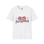Backgammon Heart T-Shirt — "I Love Backgammon" Casual Tee