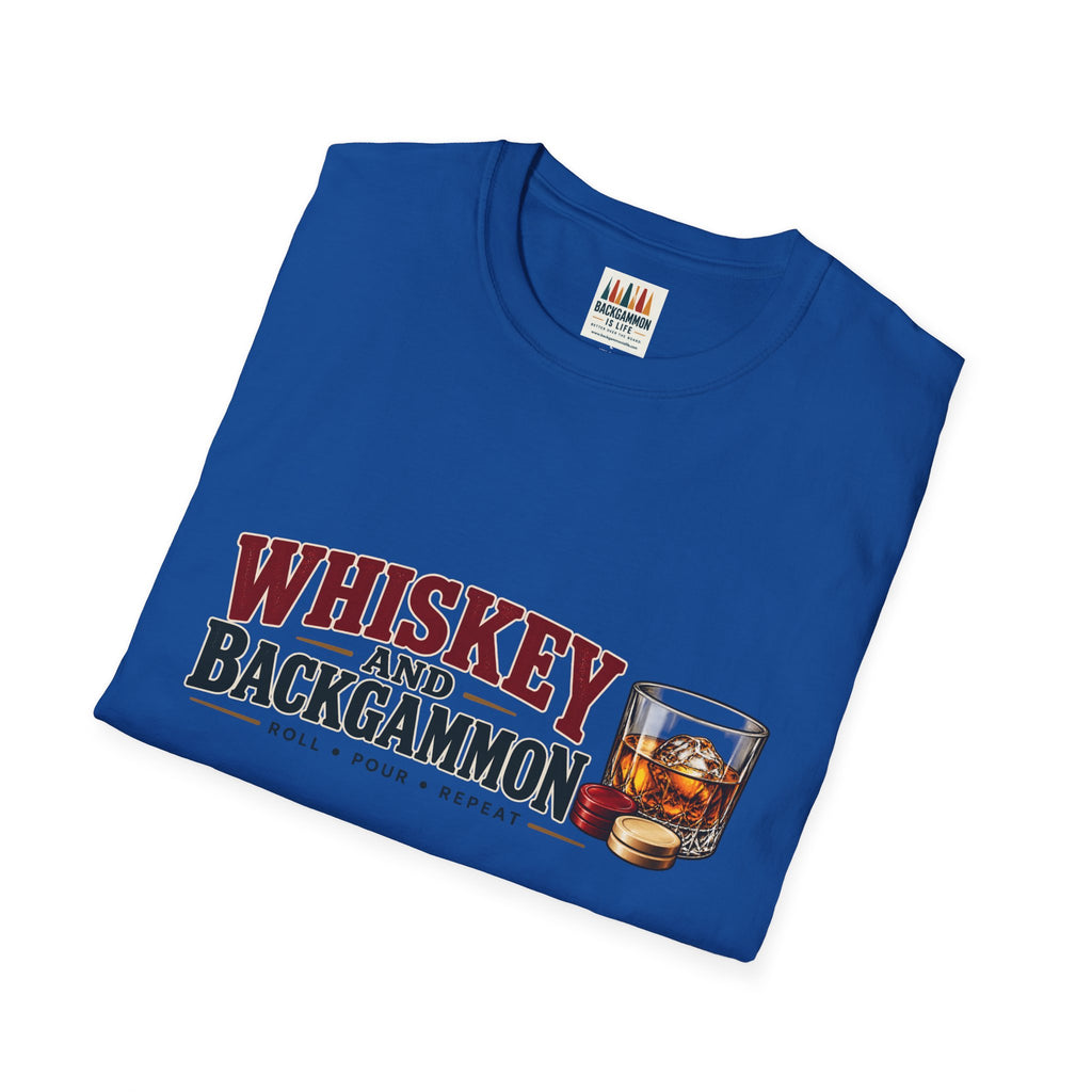 Whiskey and Backgammon T-Shirt — Vintage Bar Game Tee