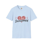Backgammon Heart T-Shirt — "I Love Backgammon" Casual Tee