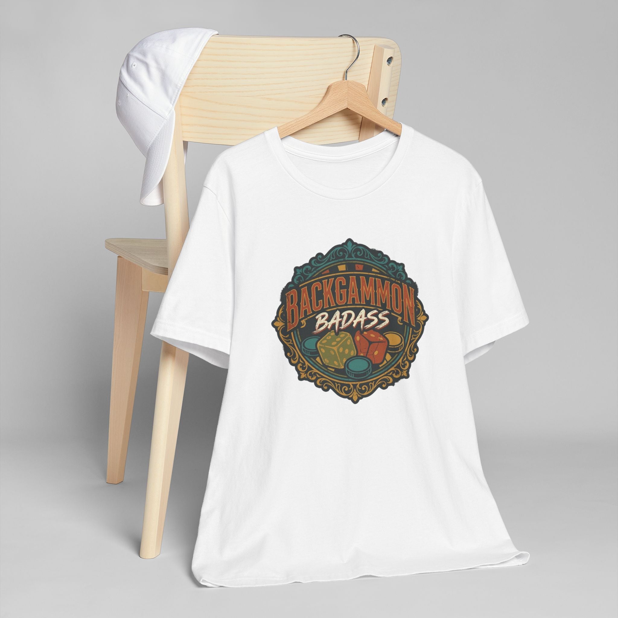 Backgammon Badass Unisex Jersey T-Shirt