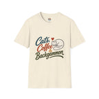 Cats, Coffee & Backgammon 2 T-Shirt — Retro Cat Lover Tee