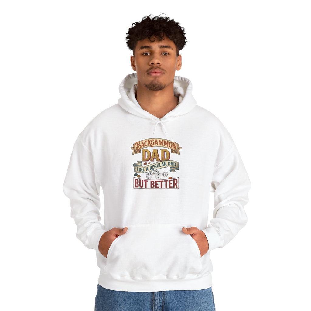 Backgammon Dad "Like a Regular Dad But Better" Unisex Heavy Blend™ Hooded Sweatshirt