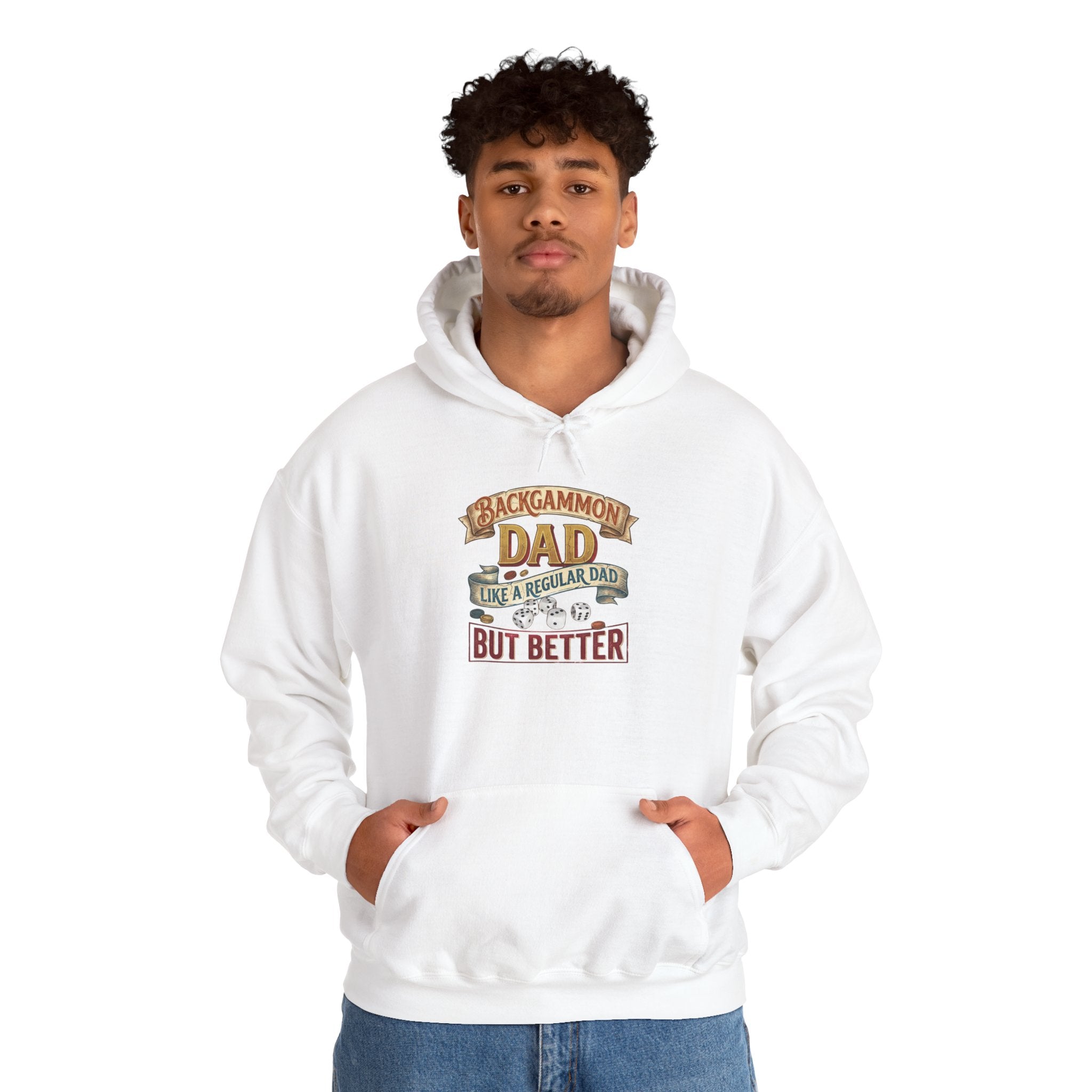 Backgammon Dad "Like a Regular Dad But Better" Unisex Heavy Blend™ Hooded Sweatshirt