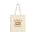 Backgammon University 2 Canvas Tote Bag — Vintage Game Night Cotton Shopper
