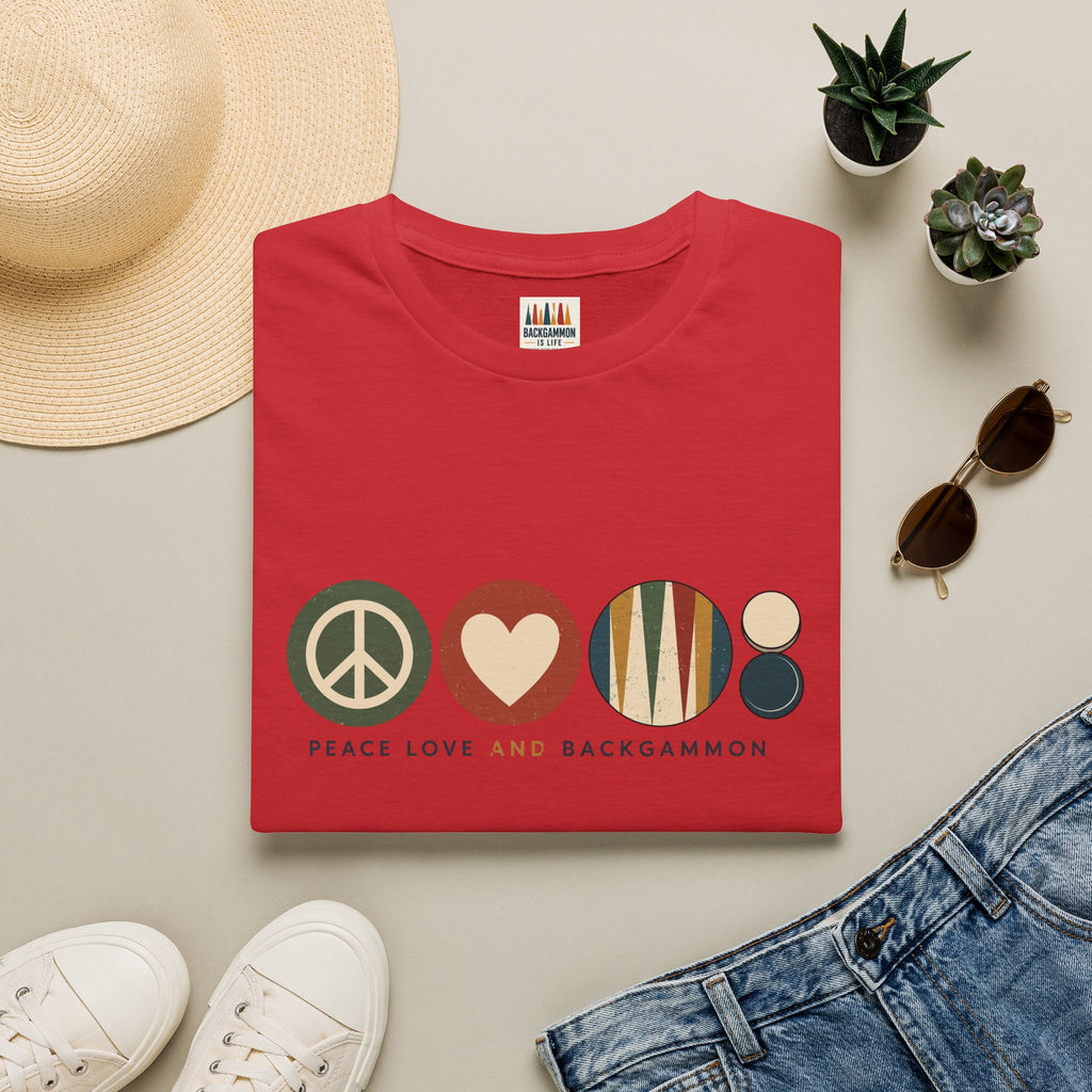 Peace Love and Backgammon 2 T-Shirt