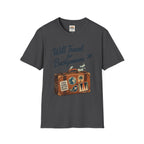 Backgammon Travel T-Shirt — "Will Travel for Backgammon" Vintage Suitcase Design