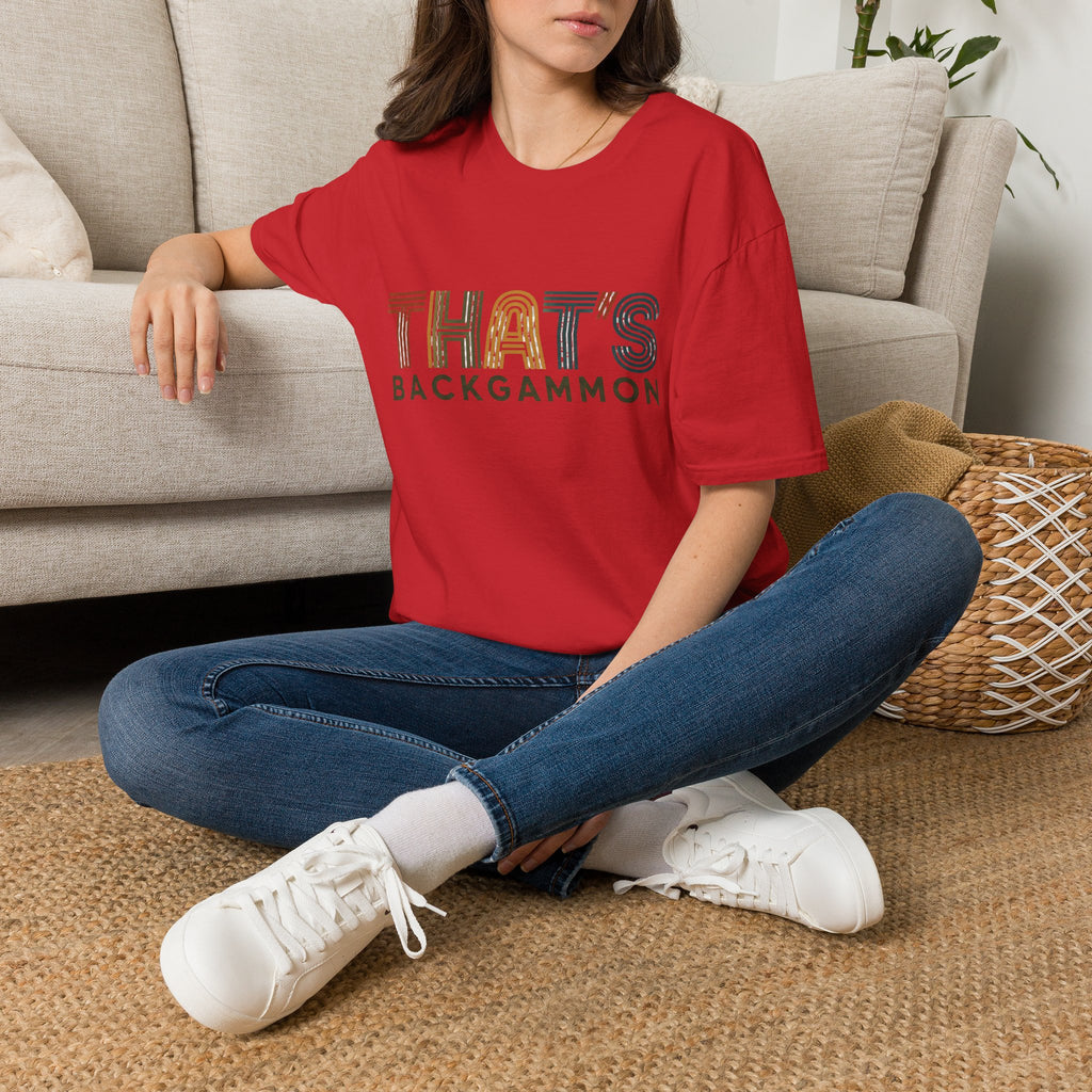 That's Backgammon 2 T-Shirt — Retro Typography Board Game Tee