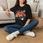 Nashville Backgammon T‑Shirt — Vintage Skyline Game Night Tee