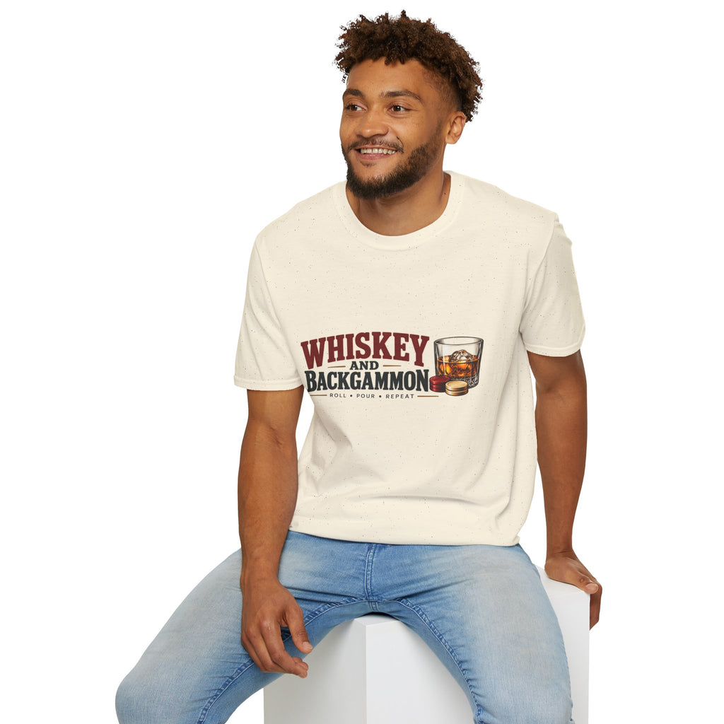 Whiskey and Backgammon T-Shirt — Vintage Bar Game Tee