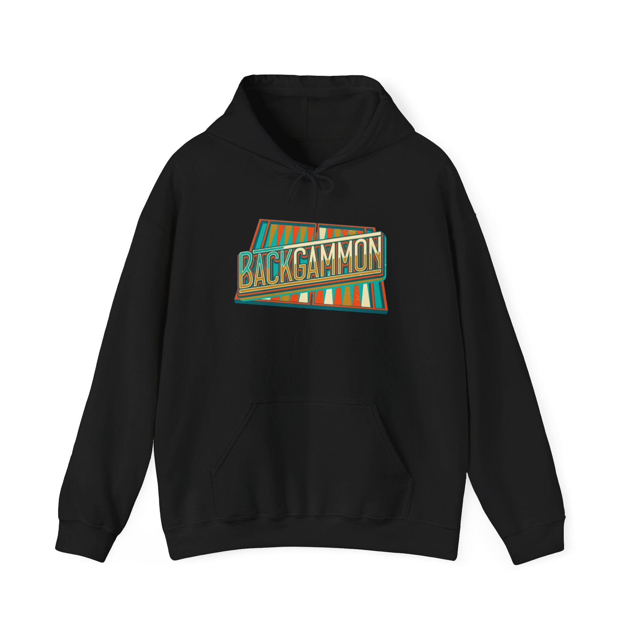 Backgammon Retro Unisex Heavy Blend™ Hooded Sweatshirt – Vintage Board Game Pullover for Players & Fans