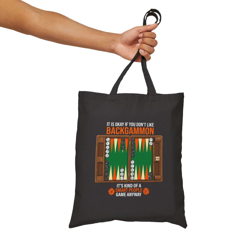 "It's Okay If You Don't Like Backgammon" Canvas Tote Bag — 'Backgammon' Game Board Design for Players & Gifts