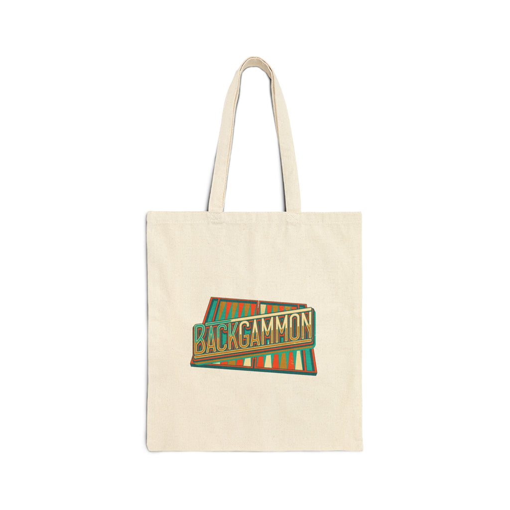 Backgammon Retro Cotton Canvas Tote Bag