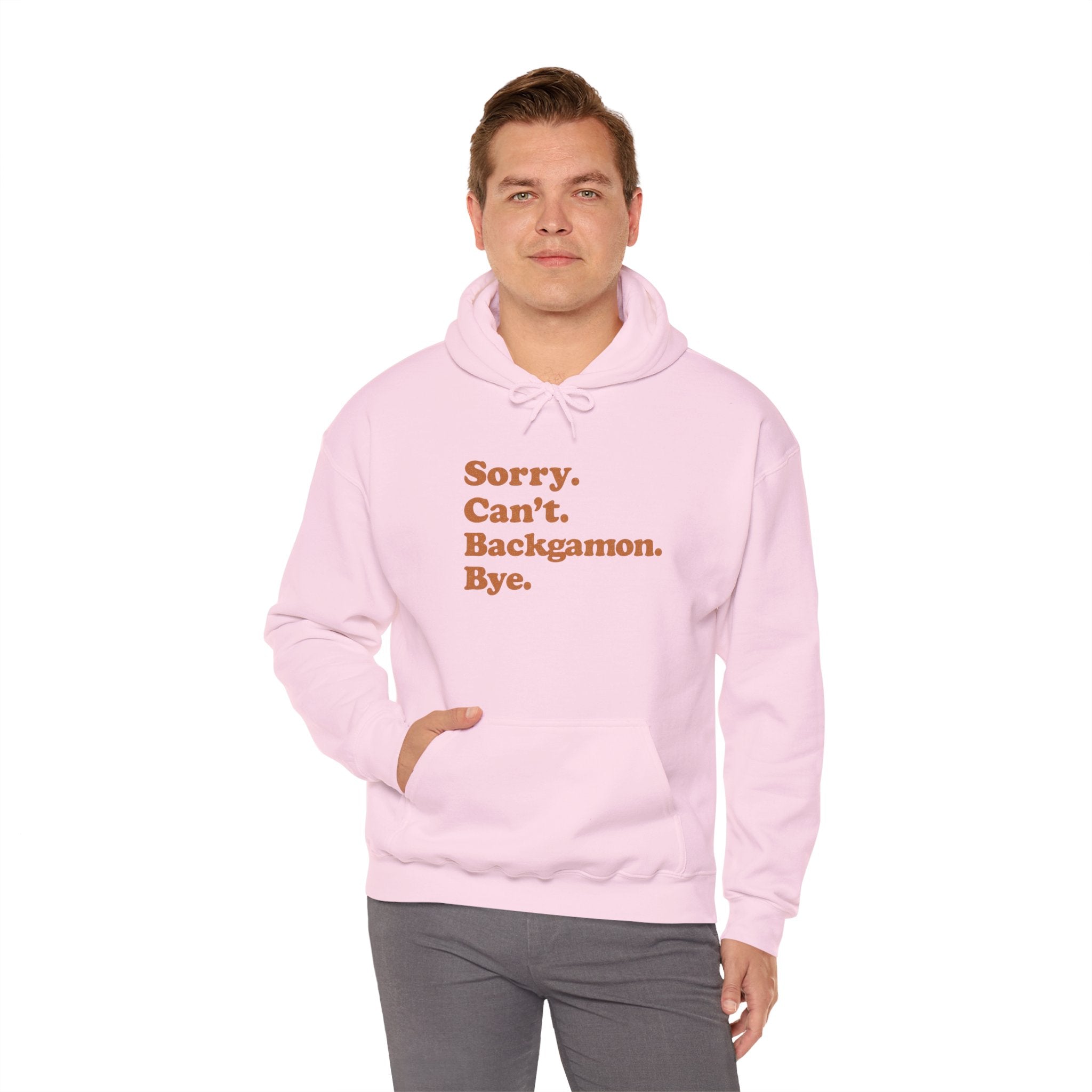 Sorry. Can't. Backgammon. Bye. Unisex Heavy Blend™ Hooded Sweatshirt