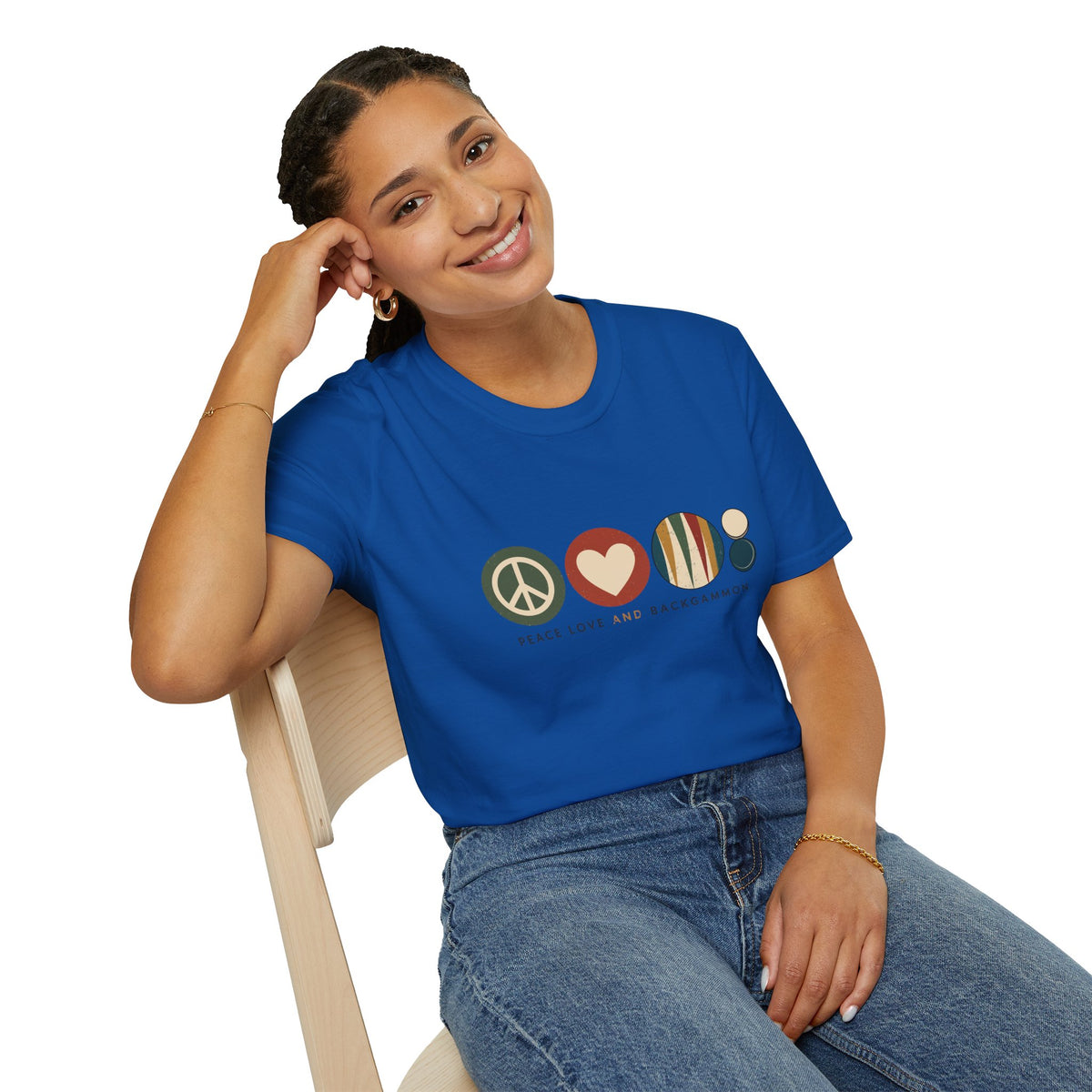 Peace Love and Backgammon 2 T-Shirt