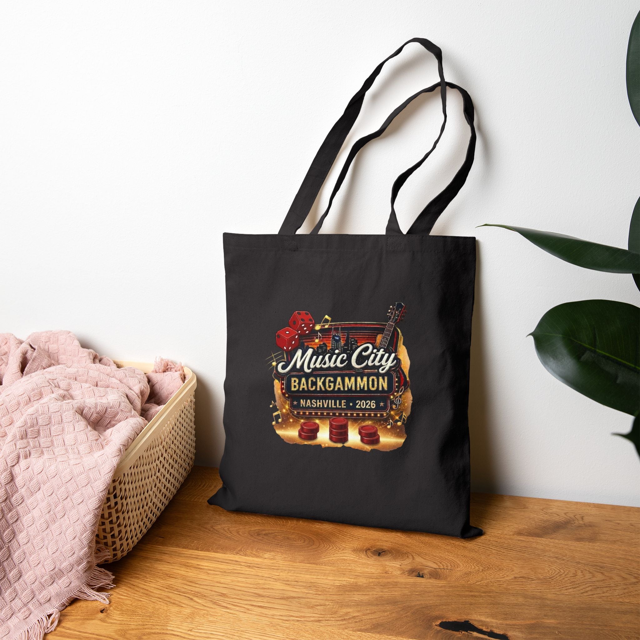 Tote Bag — Music City Backgammon Nashville 2026 Canvas Tote